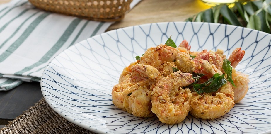Salted Egg Shrimp Poppers